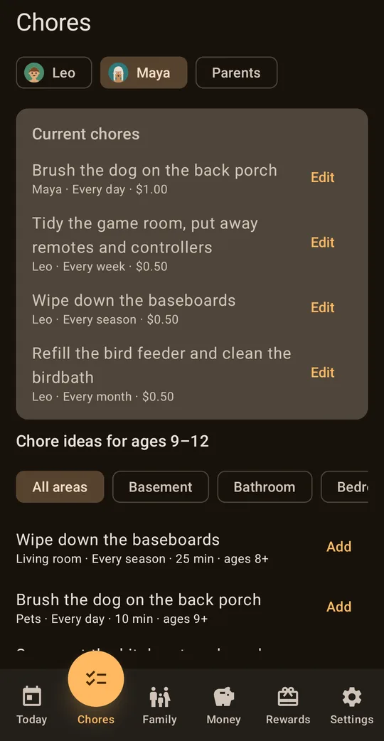 Family Chores: Chore Chart on Google Play, screen 3